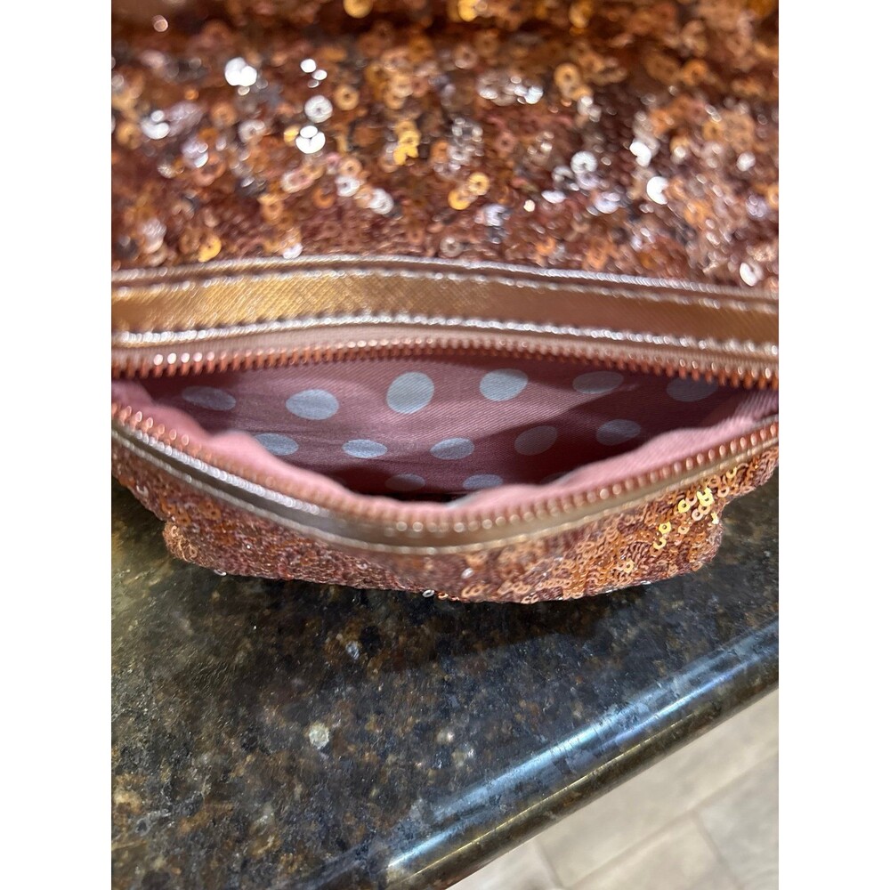 Disney Parks Exclusive Loungefly Sequined Rose Gold Pink Mini Backpack Bag EUC - Picture 12 of 12